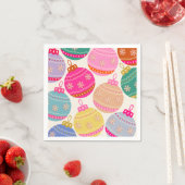 Playful Vintage Christmas Baubles Serviette (Beispiel)
