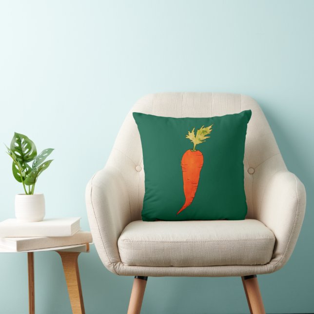 Playful Watercolor Carrot Kissen (Stuhl )