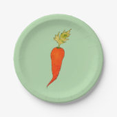 Playful Watercolor Carrot Pappteller (Vorderseite)
