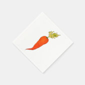 Playful Watercolor Carrot Serviette (Ecke)