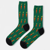Playful Watercolor Carrot Socken (Linkes Detail)