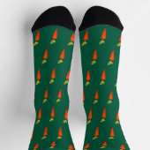 Playful Watercolor Carrot Socken (Oben)