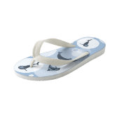 Playful Wave Jumping Delphine Steel-Blue Kinderbadesandalen (Schrägansicht)