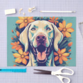 Playful Weimaraner Hund Seidenpapier (Handwerk)