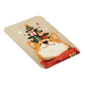 Playful Welsh Corgi with Christmas Decorations Magnet (Rechte Seite)