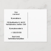 Playful, Whimsy u. alberne Neu-House-Postkarte Ankündigungspostkarte (Rückseite)