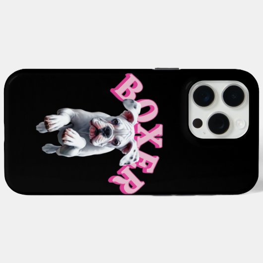Playful White Boxer Dog Case-Mate iPhone Hülle (Rückseite (Horizontal))