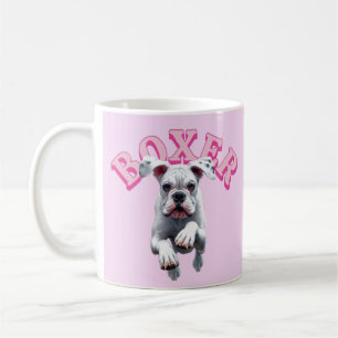 Playful White Boxer Dog Kaffeetasse