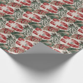 Playful Wrapped Presents Red Green Wrapping Paper Geschenkpapier (Ecke)