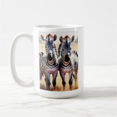 Playful Zebras Colorful Safari Inspiriert Art Kaffeetasse (Links)