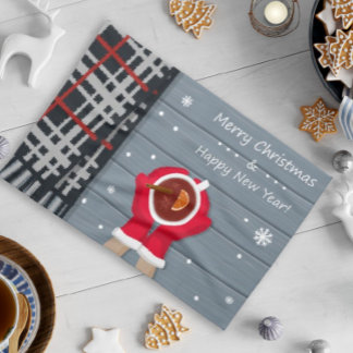 Playfull und Wintry Niedliche Weihnachtsküche Hand Geschirrtuch