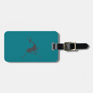 Playfully elegante Hand gezeichnete graue Gazelle Gepäckanhänger