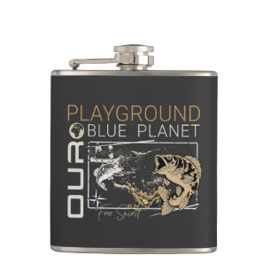 Playground Fishing Nature Planet Earth Good Vibes Flachmann