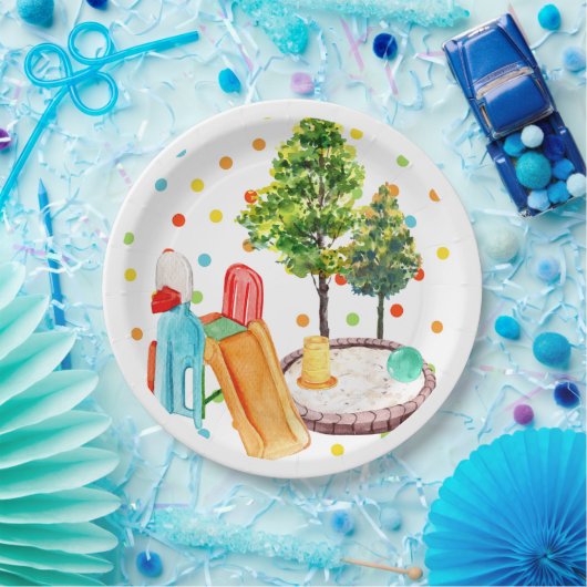 Playground Happy Birthday Paper Tellers Punkt Pappteller (Party)