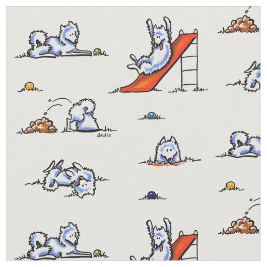 Playground Samoyeds White Stoff (Nahaufnahme)