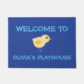 Playhouse Willkommen bei Vogel und individuelle Na Fußmatte (Vorderseite)