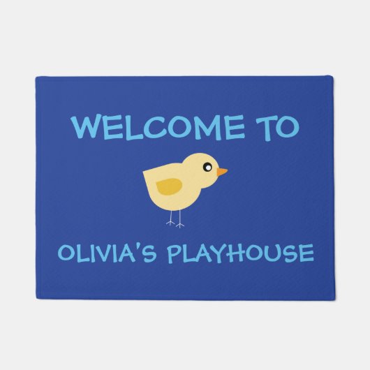 Playhouse Willkommen bei Vogel und individuelle Na Fußmatte (Vorderseite)