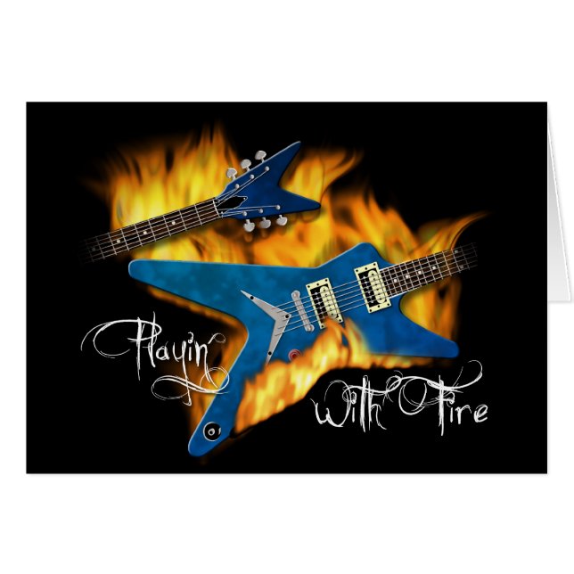 Playin mit Feuer-Gitarre (Vorderseite (Horizontal))
