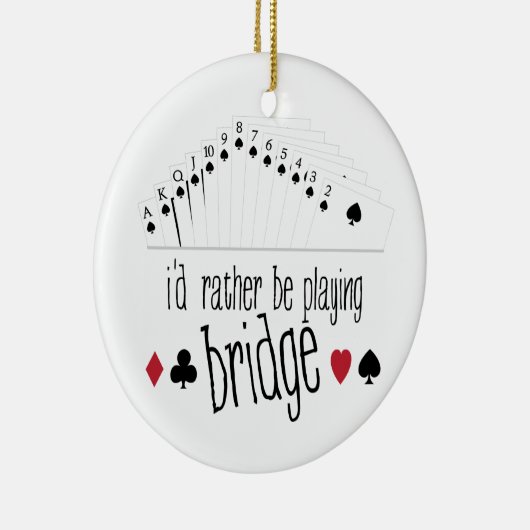 Playing Bridge Keramik Ornament (Rechts)