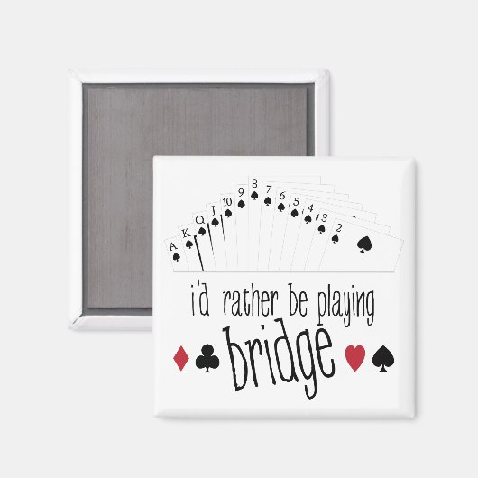 Playing Bridge Magnet (Vorderseite/Rückseite)