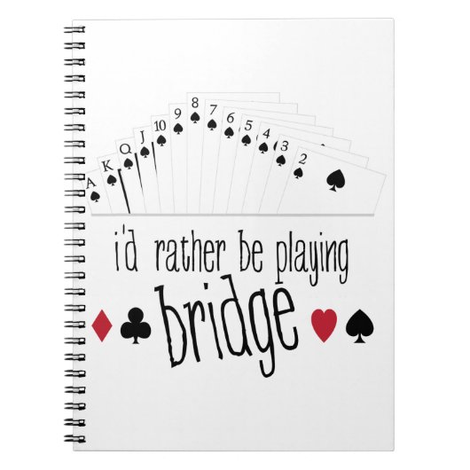 Playing Bridge Notizblock (Vorderseite)