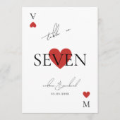 Playing Card Casino Vegas Wedding Table Number Einladung (Vorderseite)