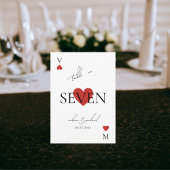Playing Card Casino Vegas Wedding Table Number Einladung