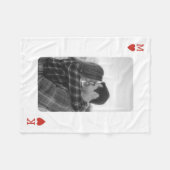Playing Card Couple Photo Romantic Love Heart Gift Fleecedecke (Vorderseite (Horizontal))