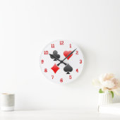 Playing Card Suits: Wall Clock Runde Wanduhr (Zuhause)