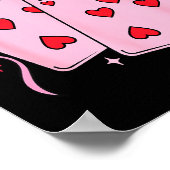 Playing Card Valentine’s Day 67 Preppy Six Seven 6 Poster (Ecke)