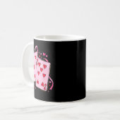 Playing Cards 6 7 Of Hearts 67 Six Seven Bow Valen Kaffeetasse (Vorderseite Links)