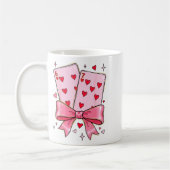 Playing Cards 6 7 Of Hearts 67 Six Seven Meme Bow Kaffeetasse (Links)