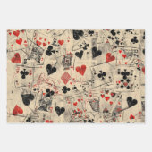 Playing Cards Collage Pattern Geschenkpapier Set (Vorderseite 3)
