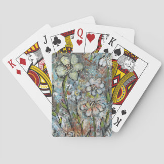 Playing cards featuring mixed media floral design spielkarten
