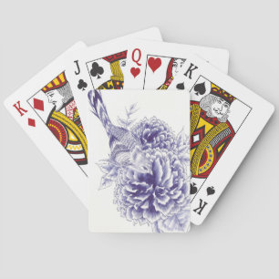 Playing Cards für Blaue Vögel und Peony Spielkarten