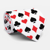 Playing Cards Pattern Poker Night Formal Krawatte (Gerollt)