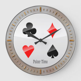 Playing Cards Suits Große Wanduhr