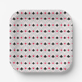Playing Cards Symbole Papiertafel Pappteller (Vorderseite)