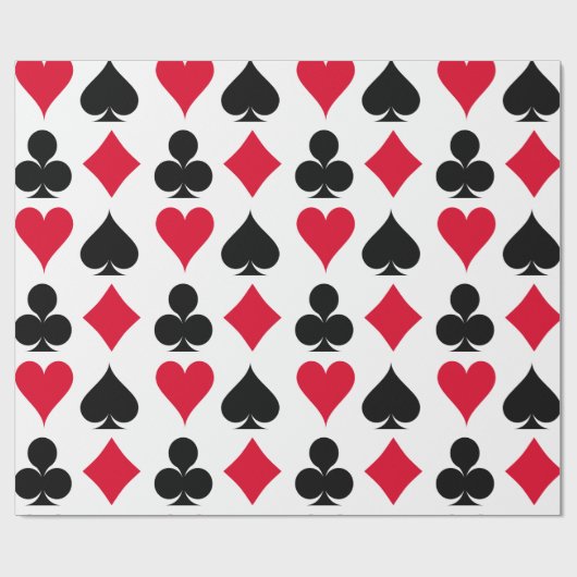 Playing cards symbols pattern geschenkpapier (Flach)