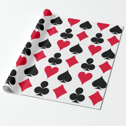 Playing cards symbols pattern geschenkpapier (Ungerollt)
