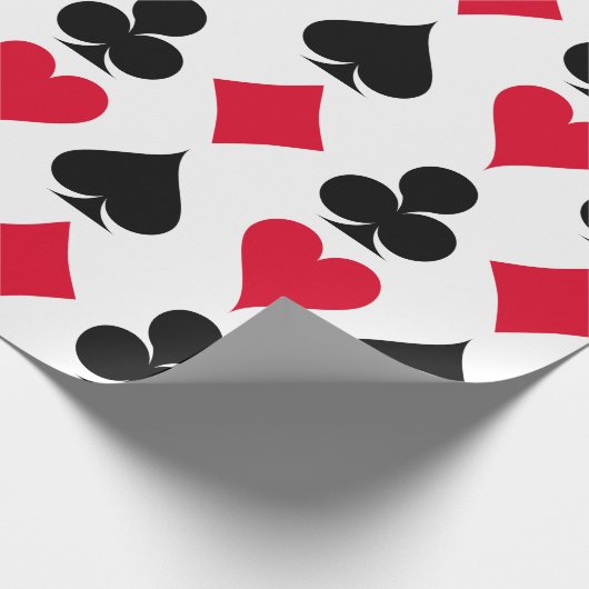 Playing cards symbols pattern geschenkpapier (Ecke)