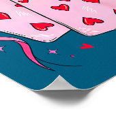 Playing Cards Valentine 6 7 Boys Girls Valentine S Poster (Ecke)