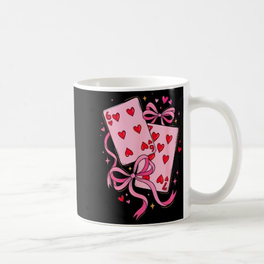 Playing Cards Valentine 6 7 Six Seven Meme Preppy  Kaffeetasse (Rechts)