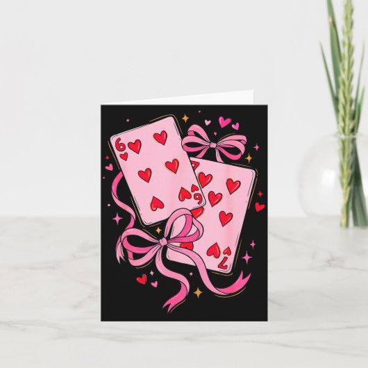 Playing Cards Valentine 6 7 Six Seven Meme Preppy  Karte (Vorderseite)