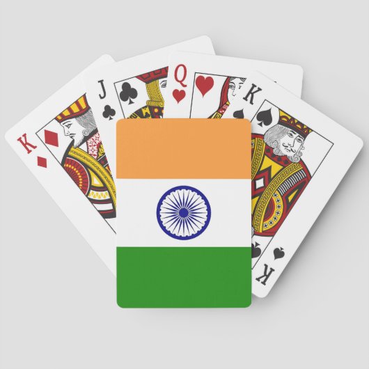 Playing Cards with Flag of India Spielkarten (Rückseite)