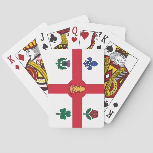 Playing Cards with flag of Montreal Spielkarten (Rückseite)