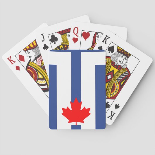 Playing Cards with flag of Toronto, Canada Spielkarten (Rückseite)
