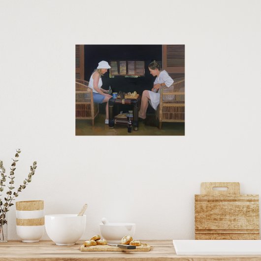 Playing Chess at Goldeneye Poster (Küche)