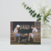 Playing Chess at Goldeneye Postkarte (Stehend Vorderseite)