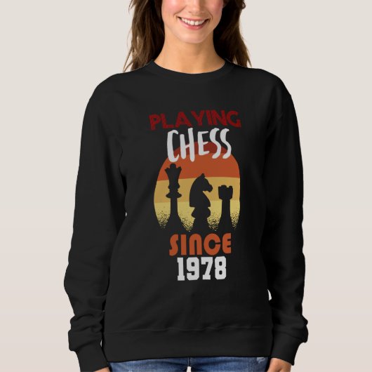 Playing chess since 1978 sweatshirt (Vorderseite)